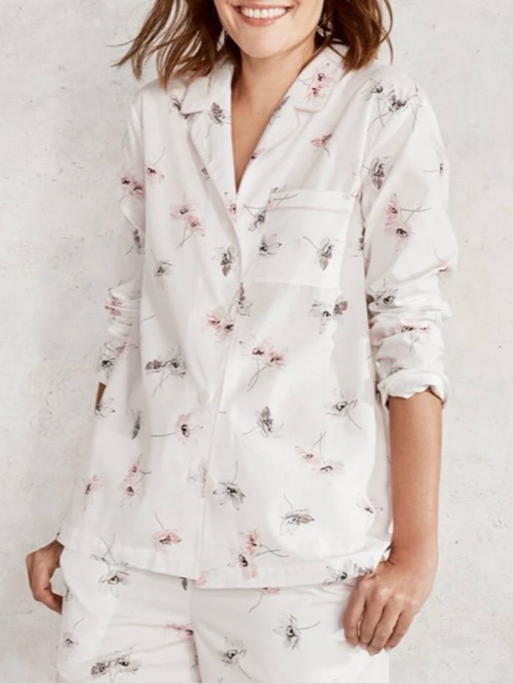 Haven Well Within True Cotton Vintage Floral Button Pajama Shirt Women’s XL NWT
